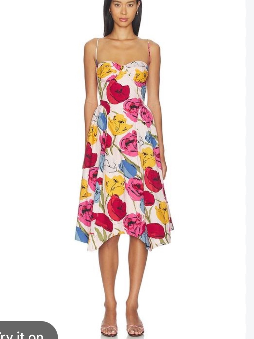 Free People Cherish Printed Midi Dress Sz 2 NWT Spring Combo floral Revolve Midi